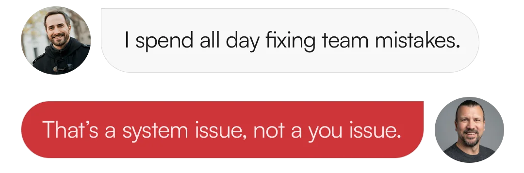 Coaching conversation: a system issue, not a you issue